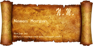 Nemes Morgan névjegykártya